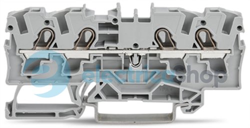 Клемма TOP JOB S 4-проводящая din 35 2.5(4)mm QMM серая (упаковка 50шт) Wago 2004-1401