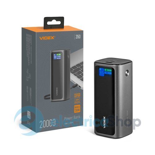 Повербанк VIDEX 20000mAh 130W PD100W +Display VPB-350-G