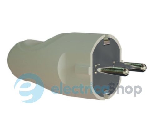 Вилка пряма з/к штепсельна 16A білий Neomax NX1000