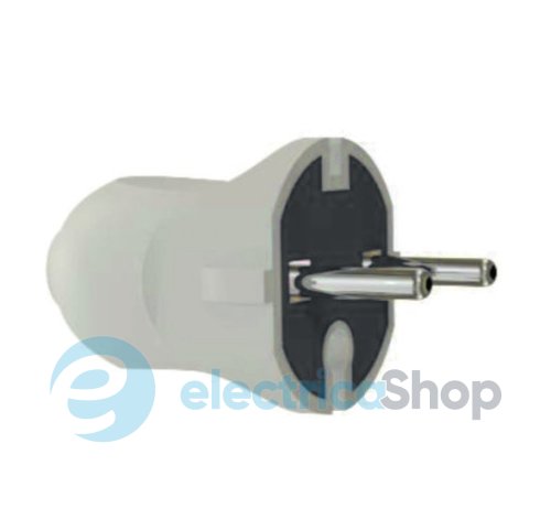 Вилка штепсельна  без з/к 10A білий Neomax NX1002