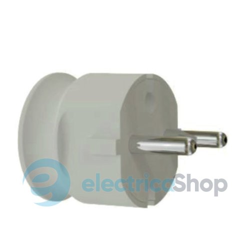 Вилка з кутовим вводом без з/к проводу штепсельна 10A білий Neomax NX1003