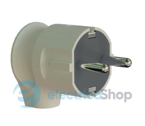 Вилка кутова з/к стандартна штепсельна 16A білий Neomax NX1004