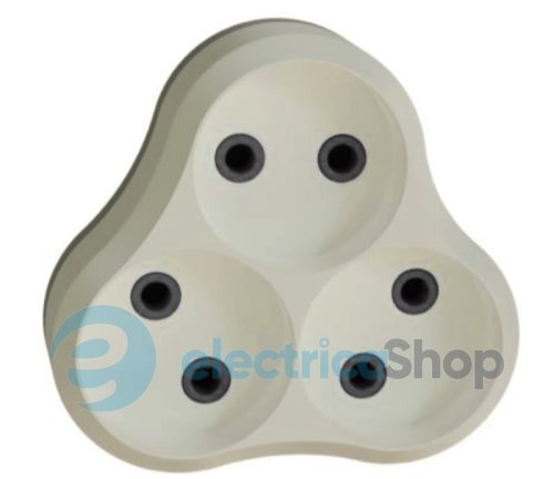 Трійник  без з/к 16A білий Neomax NX1015