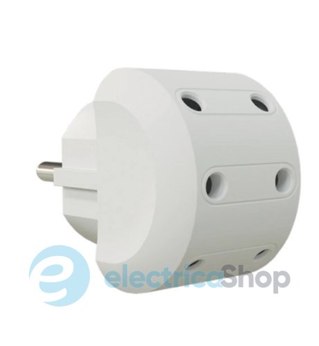 П'ятерник-перехідник  без з/к 10A білий Neomax NX1027