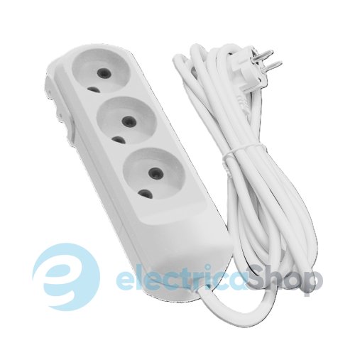 Подовжувач 3 гнізда 2 метри 16A білий Neomax NX500302