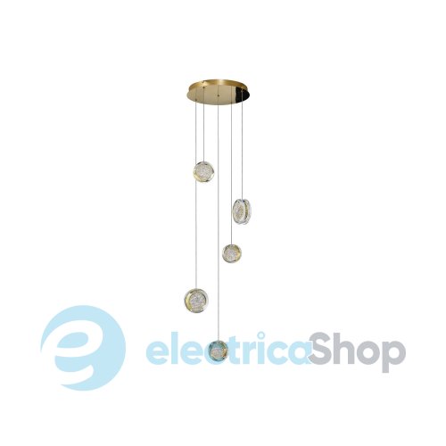 Підвісний світильник AZzardo EUFORIA PENDANT ROUND 5 3-STEP DIMM GOLD AZ6738