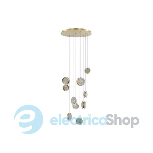 Підвісний світильник AZzardo EUFORIA PENDANT ROUND 10 3-STEP DIMM GOLD AZ6739