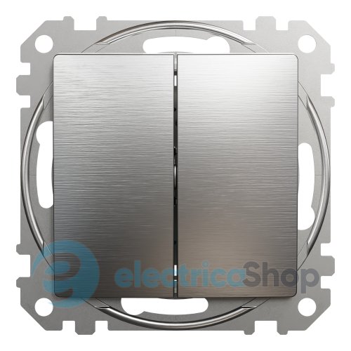 Выключатель 2-кл. Sedna Elements SDD170105U матовый алюминий