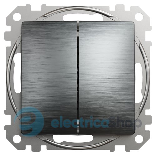 Переключатель 2-кл. Sedna Elements SDD172108U матовый титан
