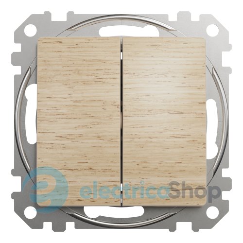 Переключатель 2-кл. Sedna Elements SDD180108U береза