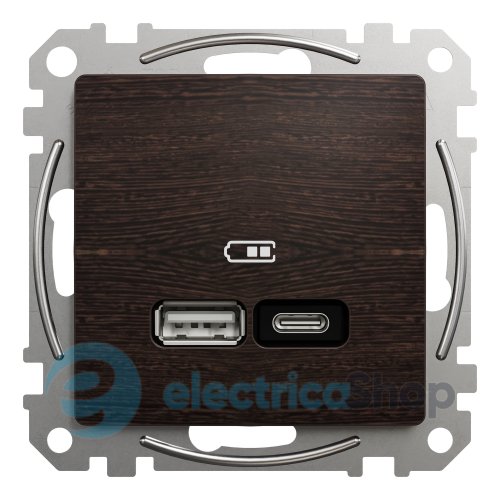 USB розетка А+С Sedna Elements SDD181405U венге
