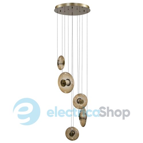 Підвісний світильник AZzardo ANDORA PENDANT 5 3-STEP DIMM AMBER AZ6886