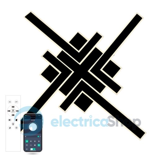Світильник стельовий Luminaria HUGO 110W 4L BLACK з пультом ДК