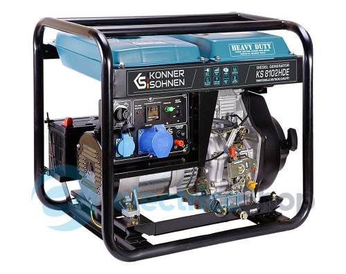 Дизельный генератор 6,5кВт/230V Könner&Söhnen KS 8102HDE (EURO II)