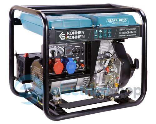 Дизельный генератор 5,5кВт/230V (6,5кВт/400V) Könner&Söhnen KS 8102HDE-1/3 ATSR (EURO II), ручной/електро/авто запуск