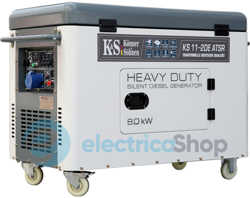 Дизельный генератор 8кВт/230V Könner&Söhnen KS 11-2DE ATSR, ручной/електро/авто запуск