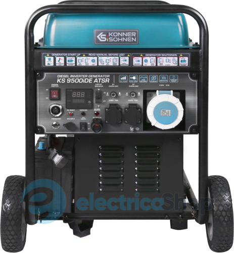 Дизельный инверторный генератор 10кВт/230V Könner&Söhnen KS 9500iDЕ ATSR, ручной/електро/авто запуск