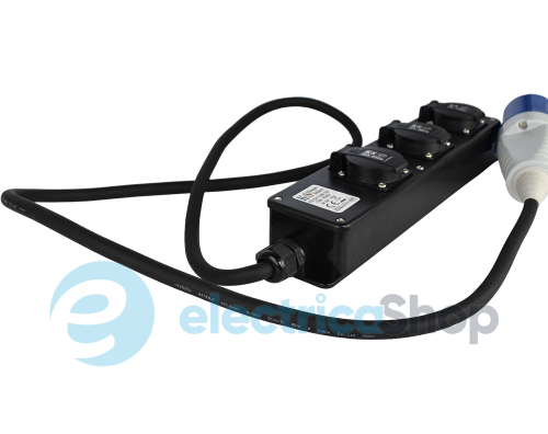 Подовжувач-адаптер 1x32А/250В на 3x16А/250В 1,5 метри, IP44, Könner&Söhnen KS EX1.5M-3S