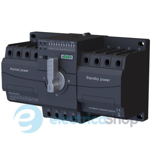 Автоматический переключатель питания (1-0-2) 4P 3x230/400V 63A F&F PSR-463-AUTO