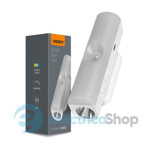 Светильник аккумуляторный VIDEX LED VL-NL108W с датчиком движения