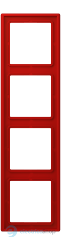 Рамка 4-постовая Jung LS990 LC984227 дюропласт, rouge vermillon 31 (32090)