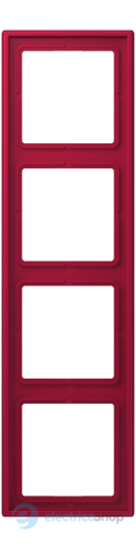 Рамка 4-постовая Jung LS990 LC984229 дюропласт, rouge carmin (32100)