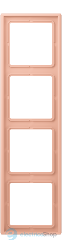 Рамка 4-постовая Jung LS990 LC984231 дюропласт, rose clair (32102)