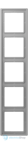 Рамка 5-постовая Jung LS990 LC985204 дюропласт, gris moyen (32012)