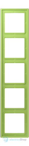 Рамка 5-постовая Jung LS990 LC985221 дюропласт, vert clair (32052)