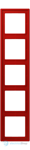 Рамка 5-постовая Jung LS990 LC985227 дюропласт, rouge vermillon 31 (32090)
