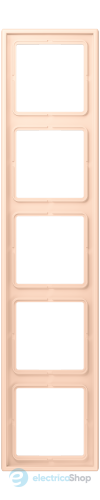 Рамка 5-постовая Jung LS990 LC985228 дюропласт, rose pâle (32091)