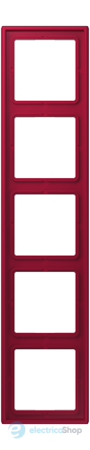 Рамка 5-постовая Jung LS990 LC985229 дюропласт, rouge carmin (32100)