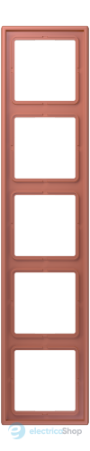 Рамка 5-постовая Jung LS990 LC985236 дюропласт, terre sienne brique (32121)