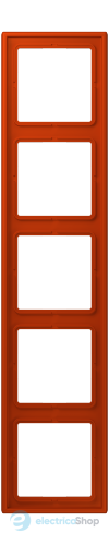 Рамка 5-постовая Jung LS990 LC985244 дюропласт, rouge vermillon 59 (4320A)