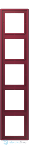 Рамка 5-постовая Jung LS990 LC985255 дюропласт, le rubis (4320M)
