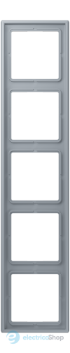 Рамка 5-постовая Jung LS990 LC985257 дюропласт, gris clair 59 (4320O)