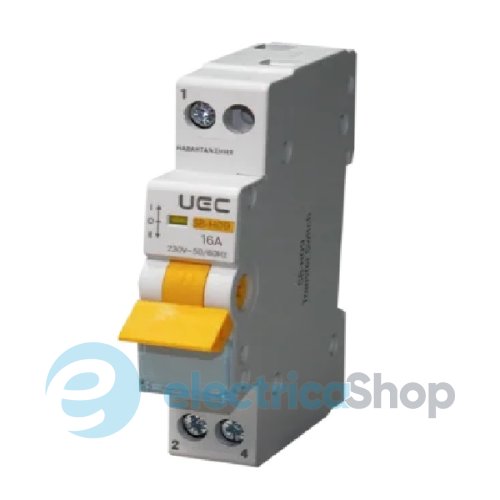 Вимикач-роз'єднувач трипозиційний 1-0-2, 1P, 16А UEC MTS-1-016 SB-H09-63 