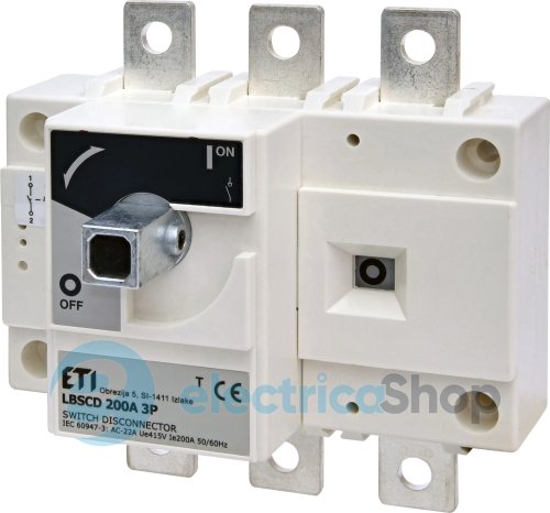 Выключатель нагрузки 1-0, 3P 200А, LBSCD ETI 4661912