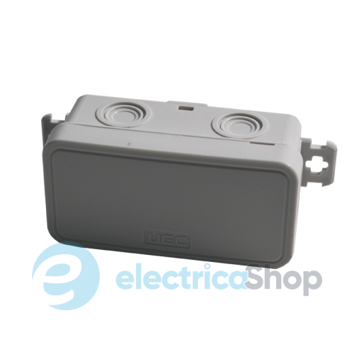 Коробка монтажна накладна 78х36х34 мм (зовн. 85х43х38 мм) IP54 сіра UEC JB-078-036-034-IP54-GR