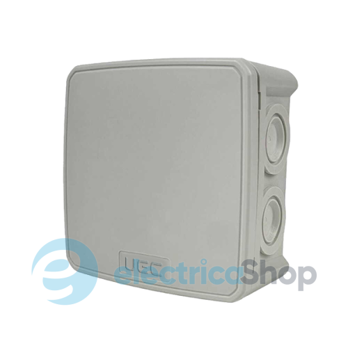 Коробка монтажна накладна 75х75х48 мм (зовн. 90х90х51 мм) IP54 сіра UEC JB-075-075-048-G-IP54-GR