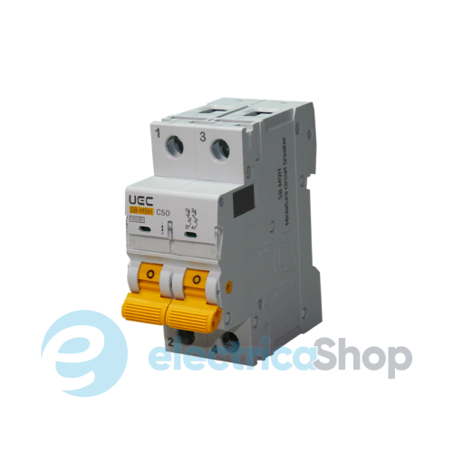 Автоматический выключатель 1-п, 50А, C, 10кА, UEC SB-M9H MCB100-2-050-C
