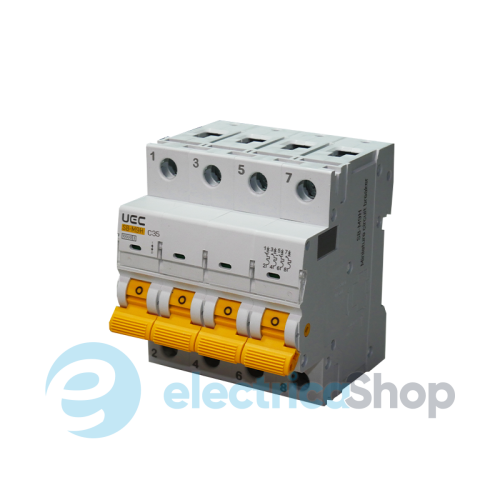 Автоматический выключатель 1-п, 35А, C, 10кА, UEC SB-M9H MCB100-4-035-C
