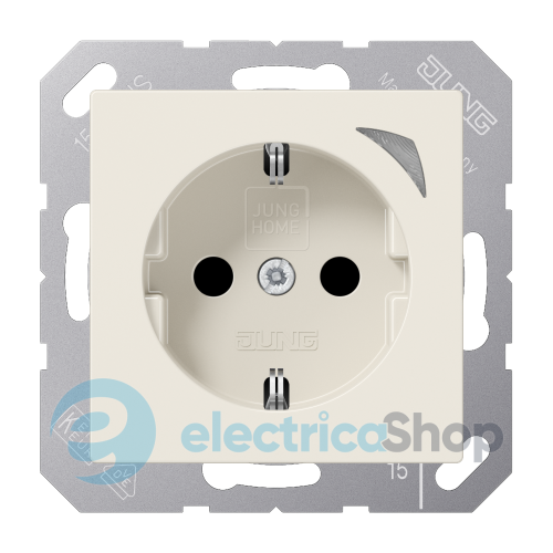 Розетка с з/к 250V/16A JUNG HOME BTA1521S слоновая кость