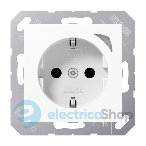 Розетка с з/к 250V/16A JUNG HOME BTA1521SWW белый