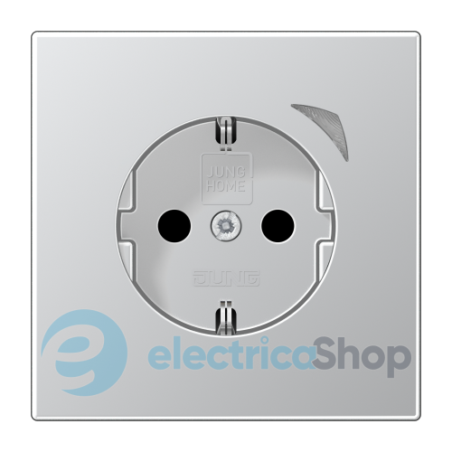 Розетка із з/к 250V/16А, шторки,  Energy JUNG HOME BTAL1521SE-L алюміній