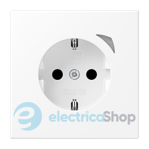 Розетка із з/к 250V/16A, шторки, JUNG HOME Energy BTLS1521SEWWM білий матовий