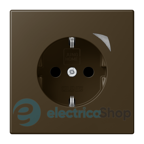 Розетка із з/к 250V/16A, шторки, JUNG HOME Energy BTME1521SEAT-L латунь Antik