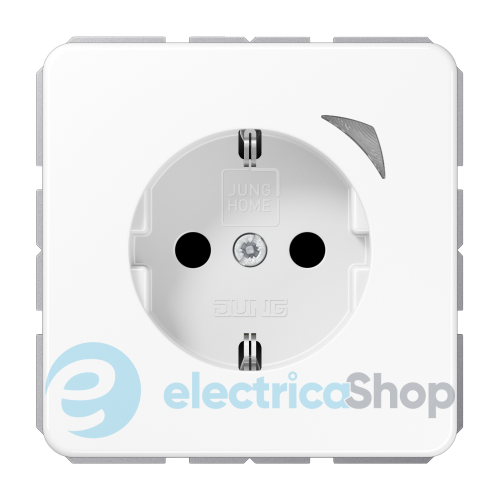 Розетка с з/к 250М/16A, шторки, JUNG HOME BTCD1521SWW, белый