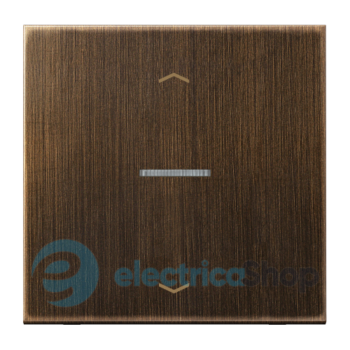 Клавиша с симовлом «стрелки» JUNG HOME, 1 группа, BTME17101PAT латунь Antik