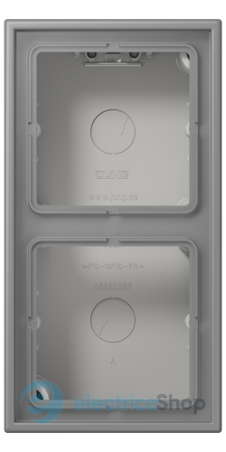 Коробка 2-п. накладного монтажу JUNG LC582A203 gris 31 (32011)
